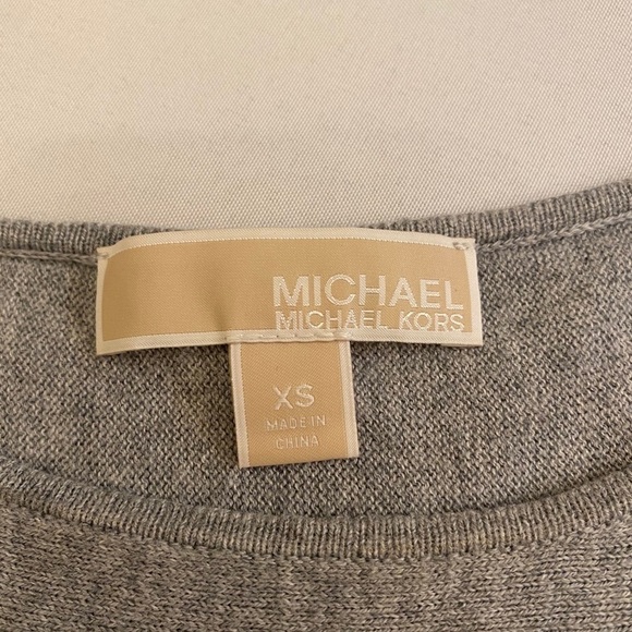 MICHAEL KORS Lightweight Knit Sweater Grey Size XS - Picture 3 of 6